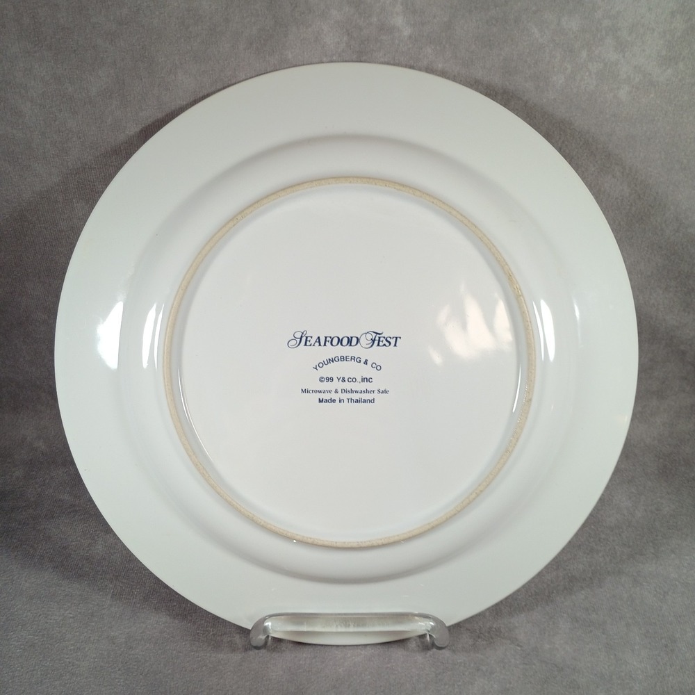 Vintage 1999 Lobster Seafood Fest Plate Youngberg & Co 10.5" Beach Decor Sealife - Picture 5 of 7